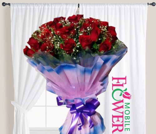Red roses bunch  / mobile flower pune