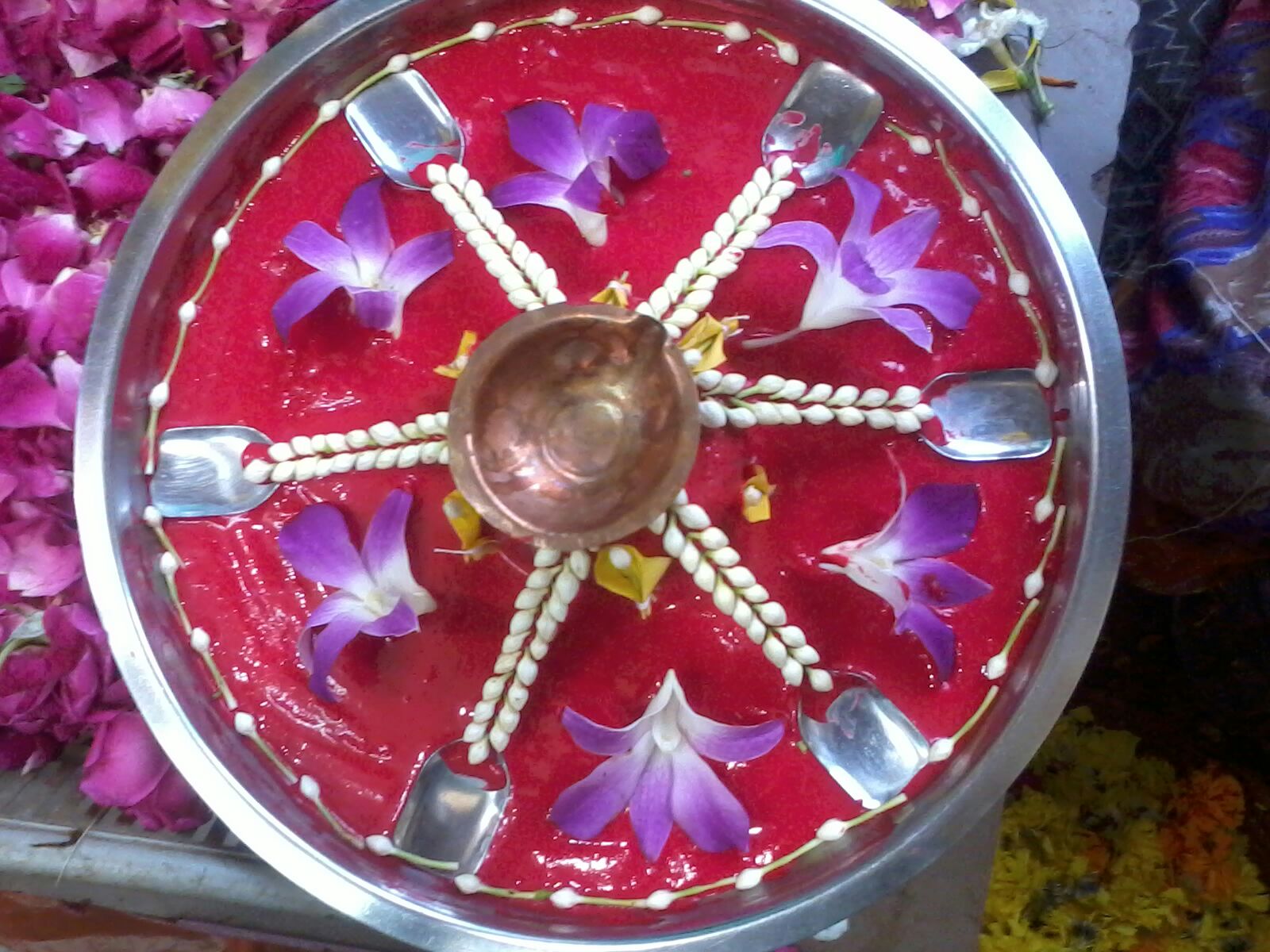 Flower Aarti Thali